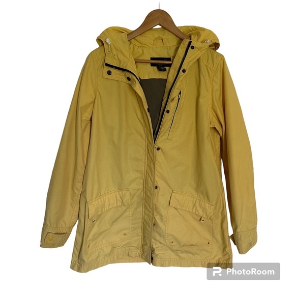 Eddie Bauer Yellow Hooded Jacket - Picture 1 of 16